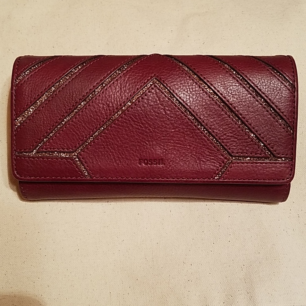 EUC Fossil Emma Flap Wallet RFID